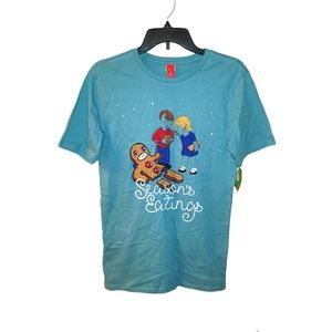 NWT Women's Funny Christmas Holiday T-Shirt Gingerbread Season's Eatings…